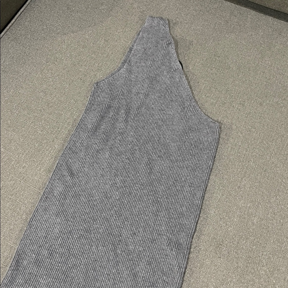 Zara One Shoulder Mini Ribbed Dress - Picture 6 of 10
